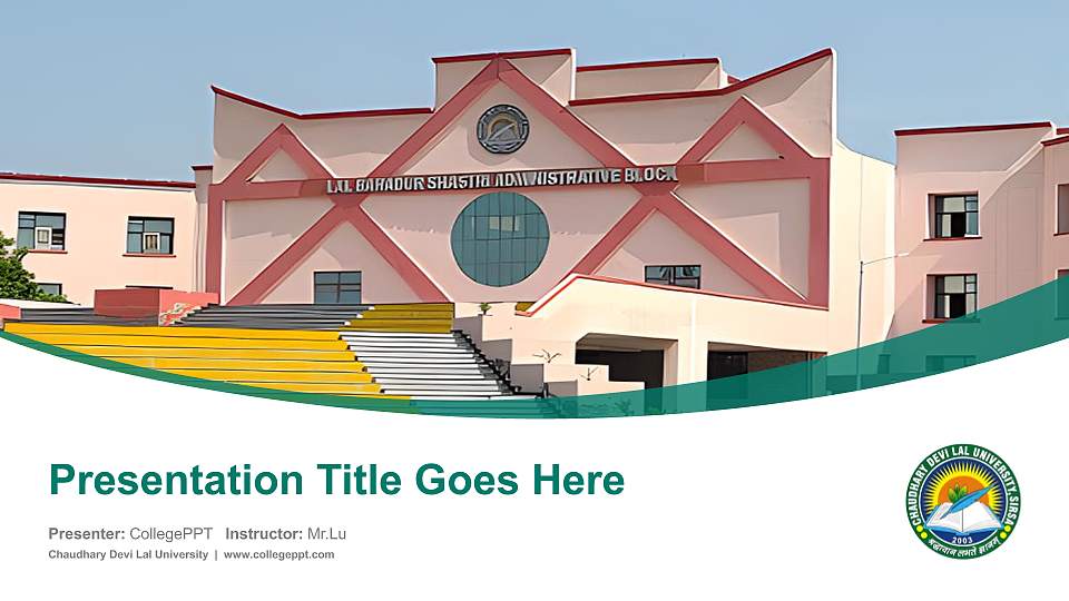 Chaudhary Devi Lal University Course/Courseware Creation PPT Template16:9 ratio PPT effect preview image