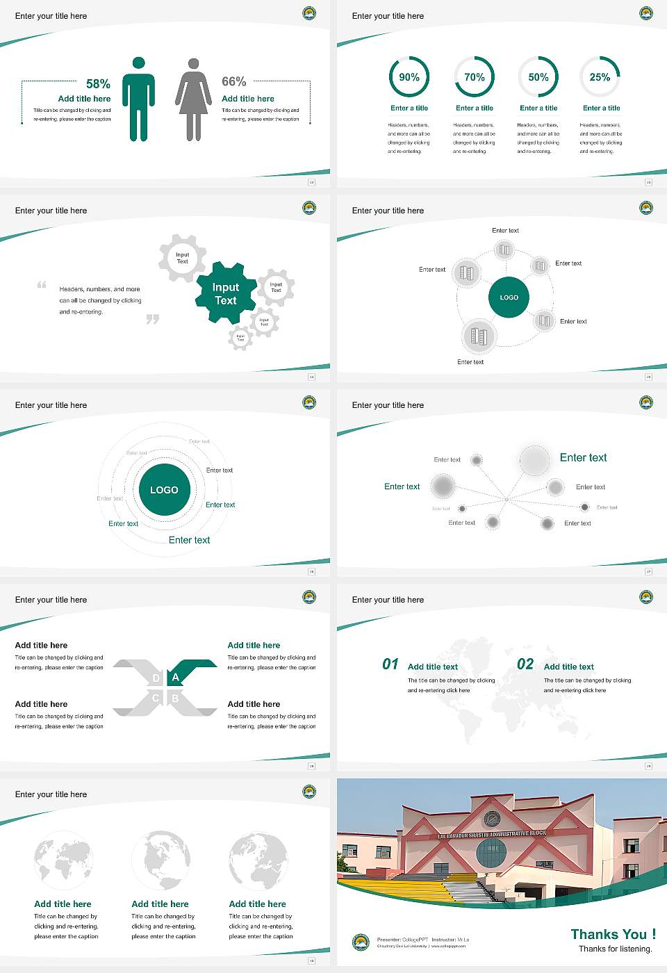 Chaudhary Devi Lal University Course/Courseware Creation PPT Template16:9 ratio PPT effect preview image4