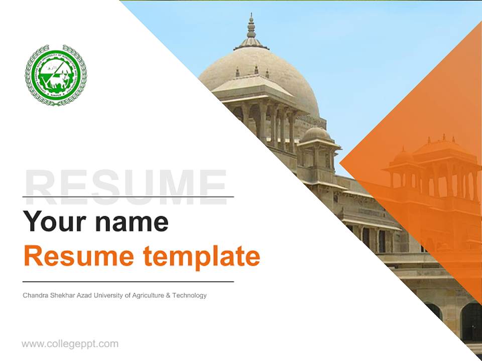 Chandra Shekhar Azad University of Agriculture & Technology Resume PPT Template4:3 ratio PPT effect preview image5