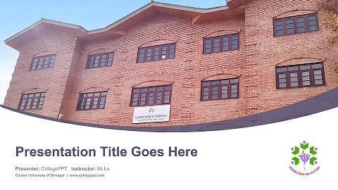 Cluster University of Srinagar Course/Courseware Creation PPT Template