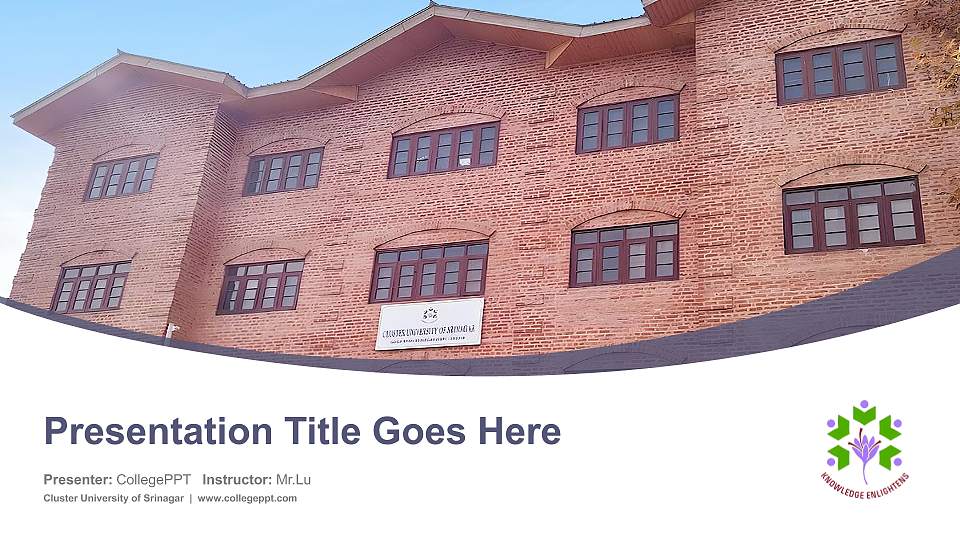 Cluster University of Srinagar Course/Courseware Creation PPT Template16:9 ratio PPT effect preview image