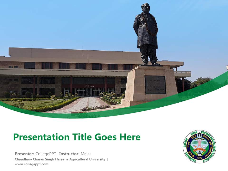 Chaudhary Charan Singh Haryana Agricultural University Course/Courseware Creation PPT Template4:3 ratio PPT effect preview image5