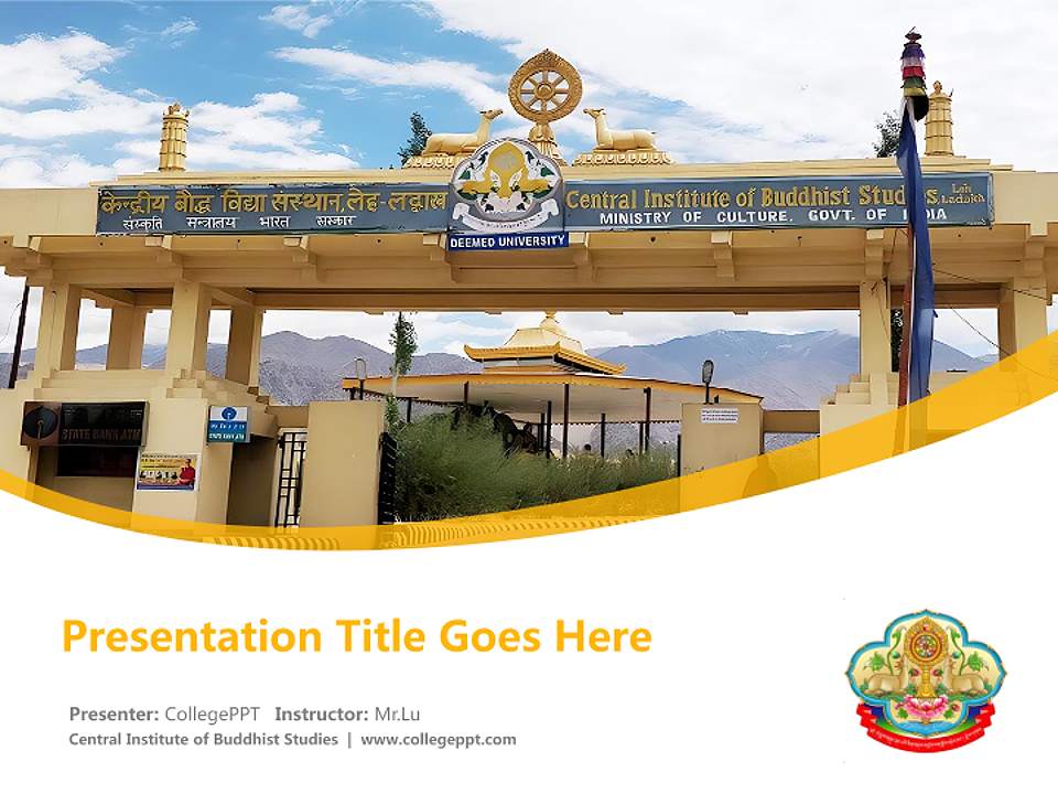 Central Institute of Buddhist Studies Course/Courseware Creation PPT Template4:3 ratio PPT effect preview image5