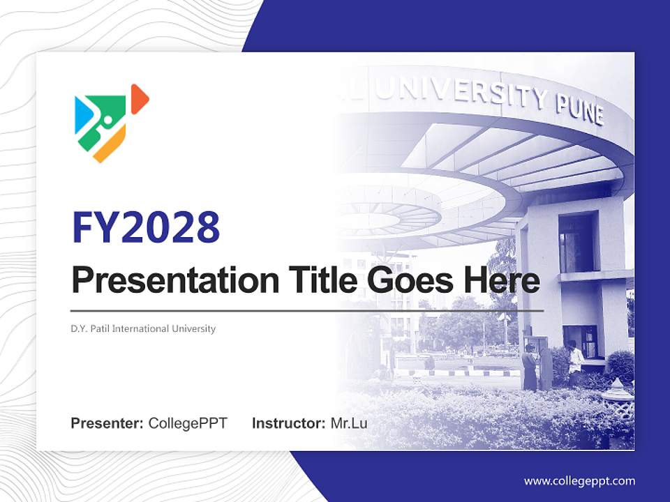 D.Y. Patil International University Academic Presentation/Research Findings Report PPT Template4:3 ratio PPT effect preview image5