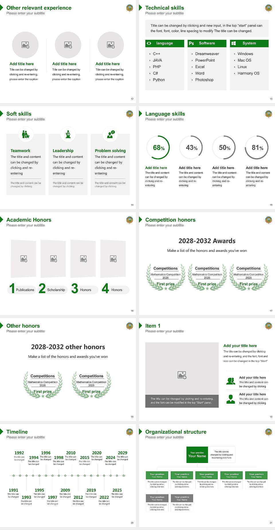 Birsa Agricultural University Resume PPT Template4:3 ratio PPT effect preview image3