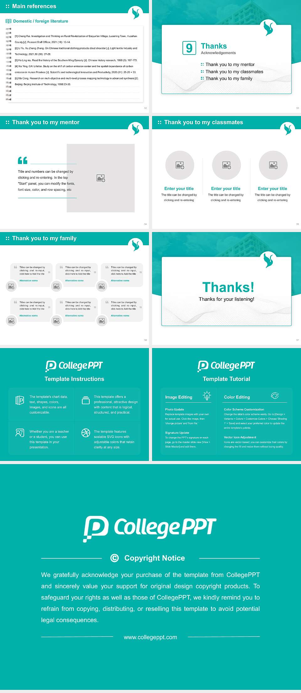 CMR University Graduation Thesis Defense PPT Template4:3 ratio PPT effect preview image7