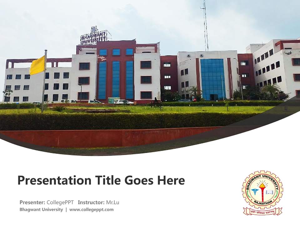 Bhagwant University Course/Courseware Creation PPT Template4:3 ratio PPT effect preview image5