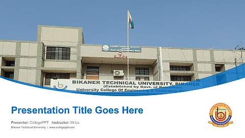 Bikaner Technical University Course/Courseware Creation PPT Template