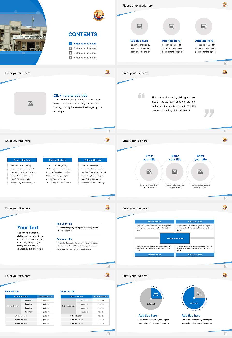 Bikaner Technical University Course/Courseware Creation PPT Template16:9 ratio PPT effect preview image2