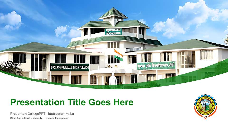 Birsa Agricultural University Course/Courseware Creation PPT Template16:9 ratio PPT effect preview image