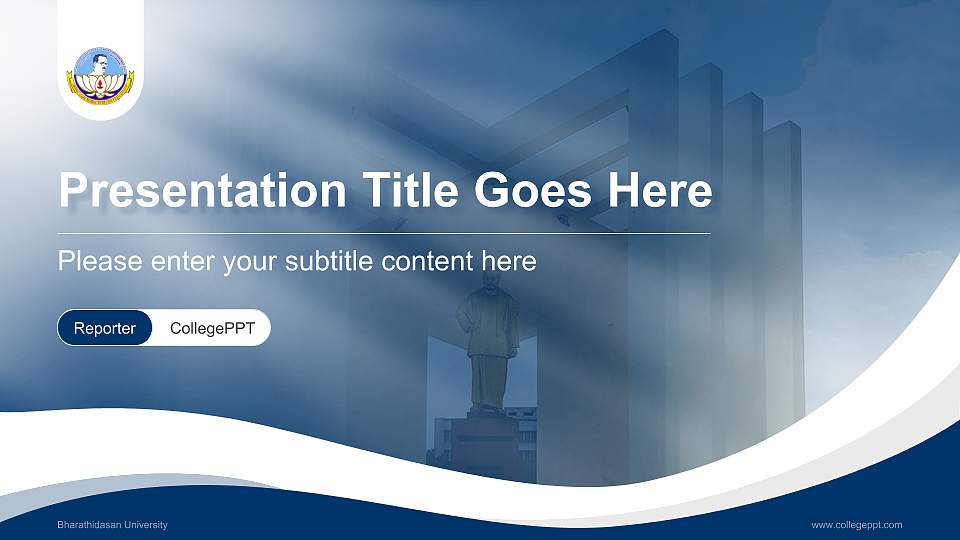 Bharathidasan University Lecture Sharing and Networking Event PPT Template16:9 ratio PPT effect preview image