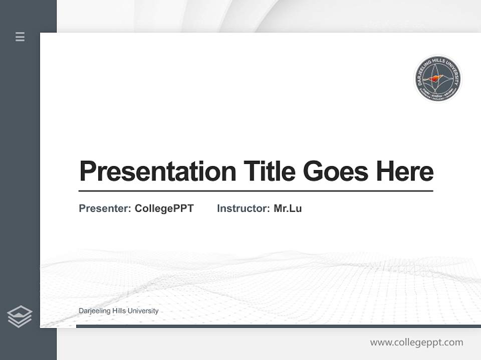 Darjeeling Hills University Thesis Proposal/Graduation Defense PPT Template4:3 ratio PPT effect preview image5