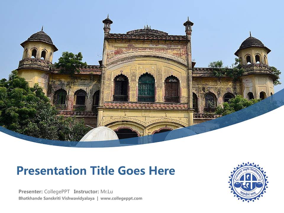Bhatkhande Sanskriti Vishwavidyalaya Course/Courseware Creation PPT Template4:3 ratio PPT effect preview image5