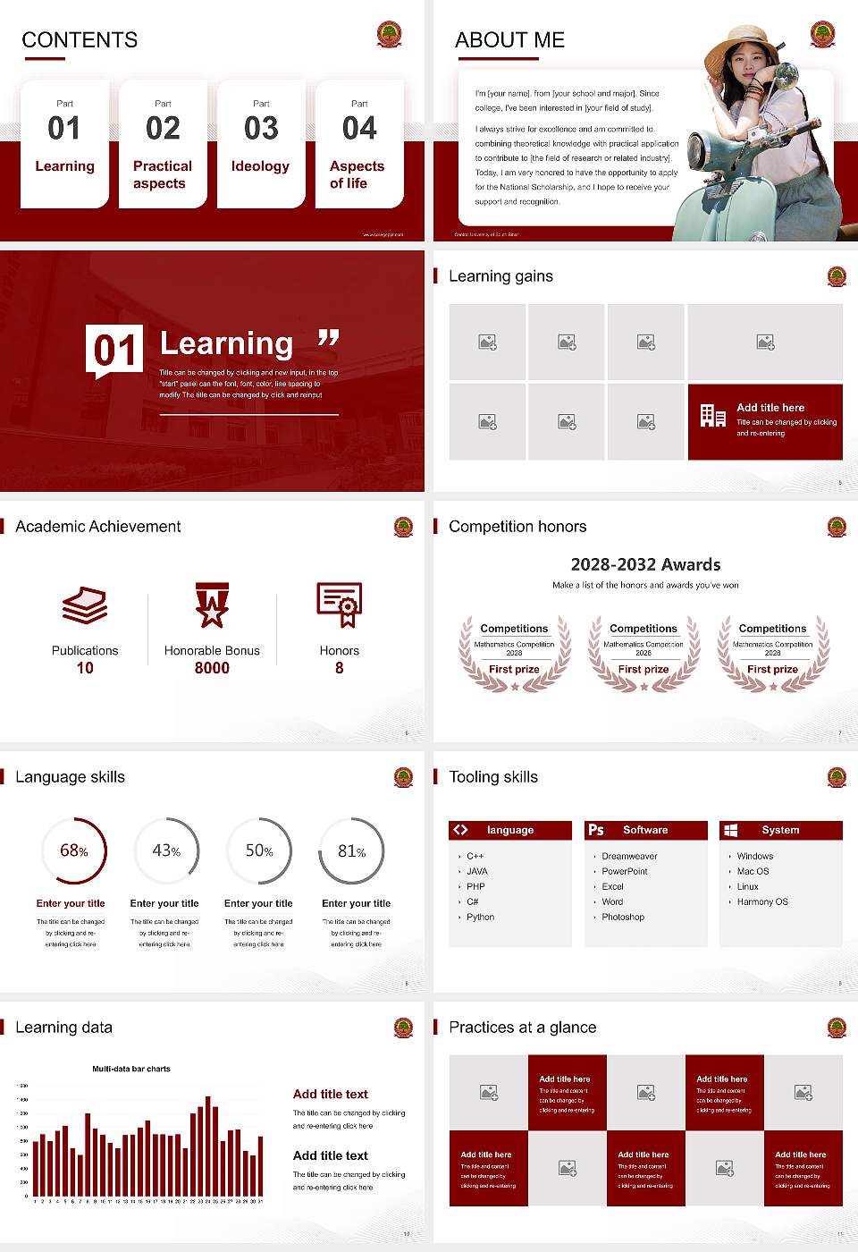 Central University of South Bihar National Scholarship Defense PPT Template16:9 ratio PPT effect preview image2
