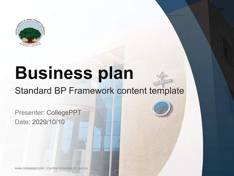 Central University of Jammu Competition/Entrepreneurship Contest PPT Template4:3 ratio PPT effect preview image9