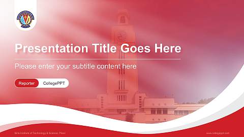 Birla Institute of Technology & Science, Pilani Lecture Sharing and Networking Event PPT Template