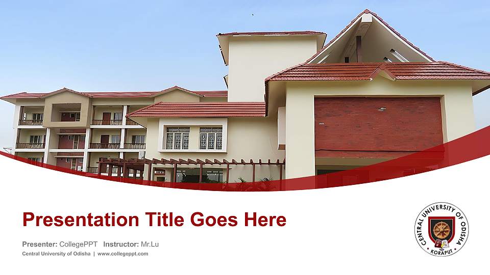 Central University of Odisha Course/Courseware Creation PPT Template16:9 ratio PPT effect preview image