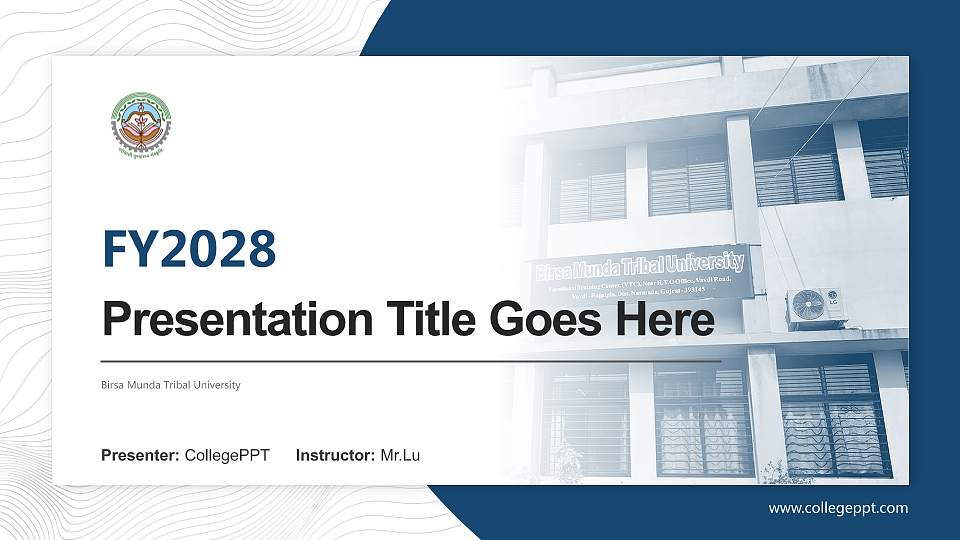 Birsa Munda Tribal University Academic Presentation/Research Findings Report PPT Template16:9 ratio PPT effect preview image