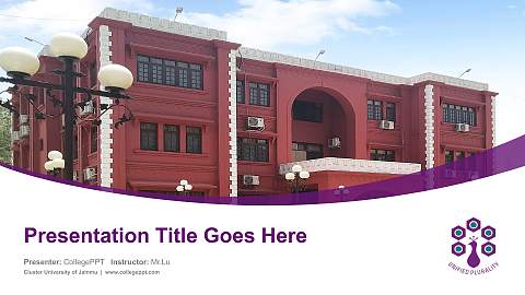 Cluster University of Jammu Course/Courseware Creation PPT Template