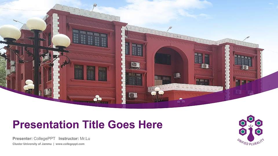 Cluster University of Jammu Course/Courseware Creation PPT Template16:9 ratio PPT effect preview image