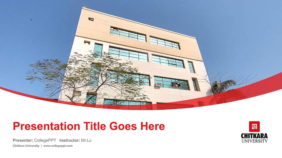 Chitkara University Course/Courseware Creation PPT Template16:9 ratio PPT effect preview image