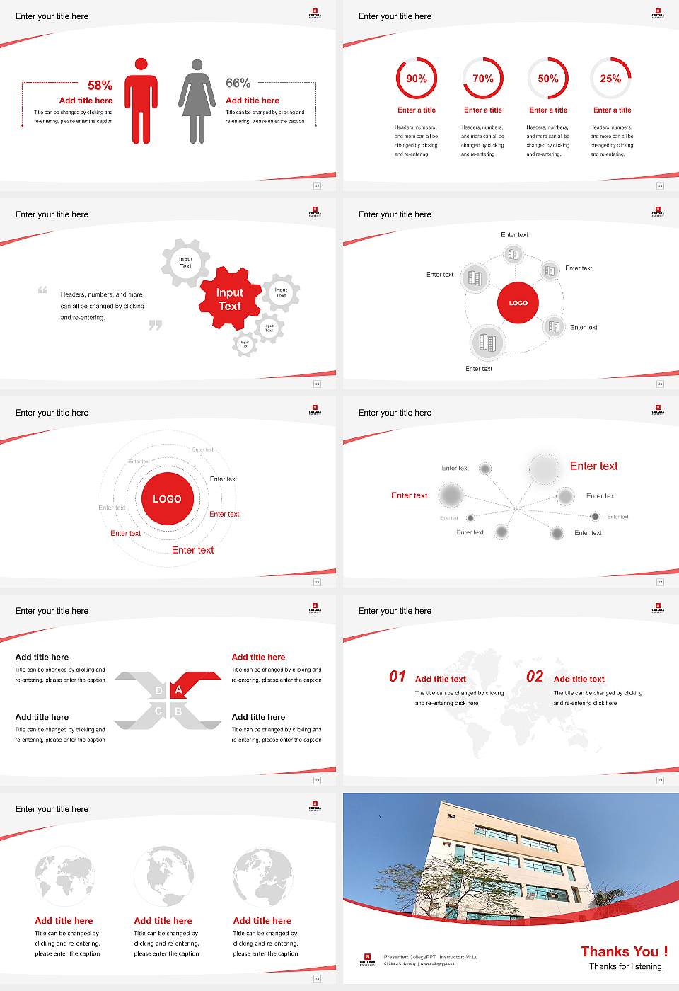 Chitkara University Course/Courseware Creation PPT Template16:9 ratio PPT effect preview image4