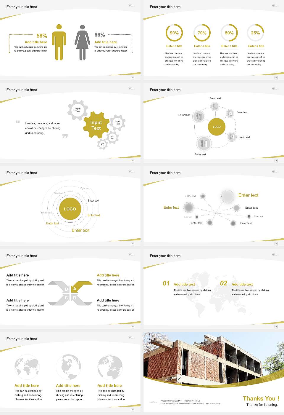Centre for Environmental Planning and Technology University Course/Courseware Creation PPT Template16:9 ratio PPT effect preview image4