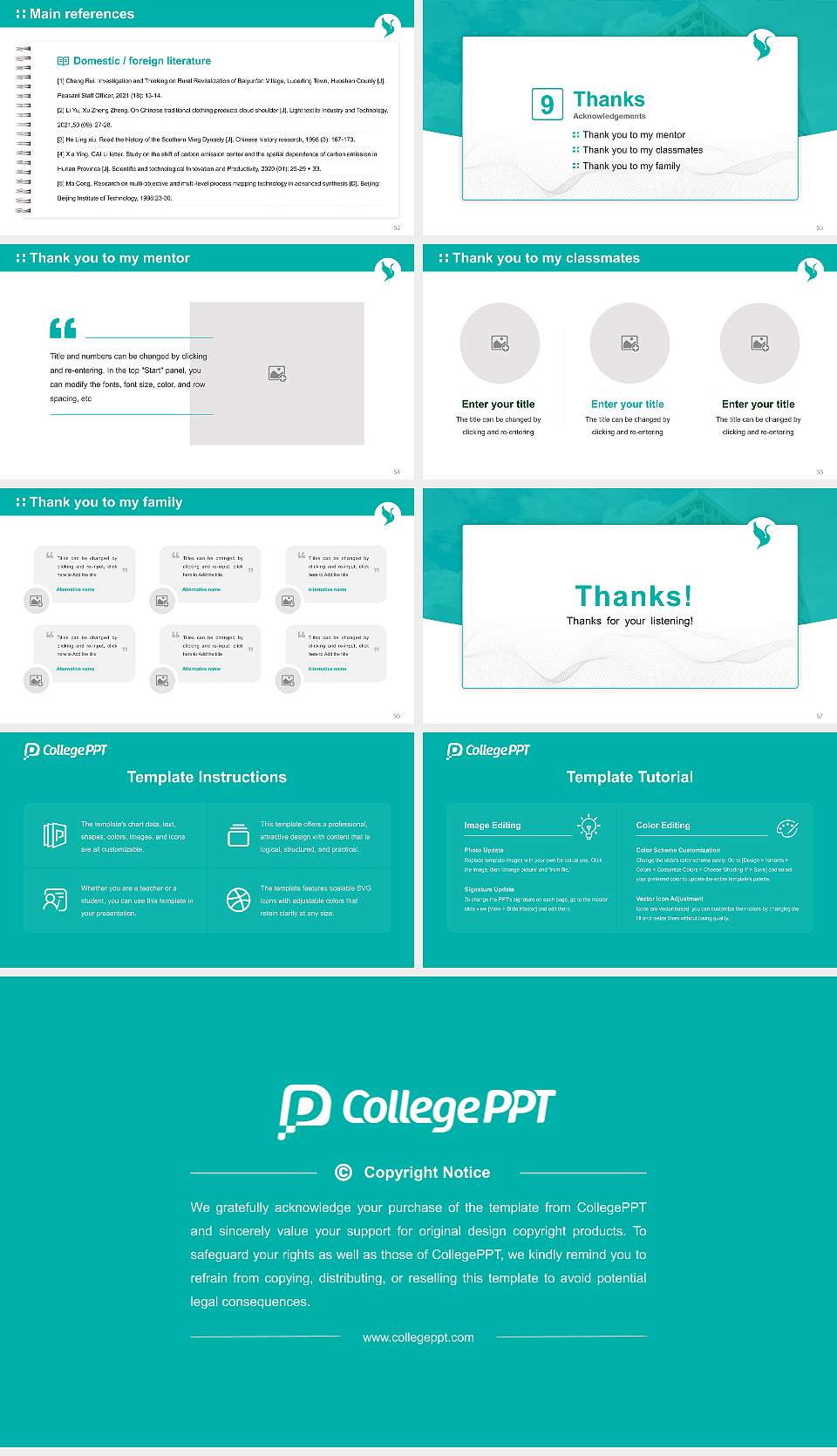 CMR University Graduation Thesis Defense PPT Template16:9 ratio PPT effect preview image7