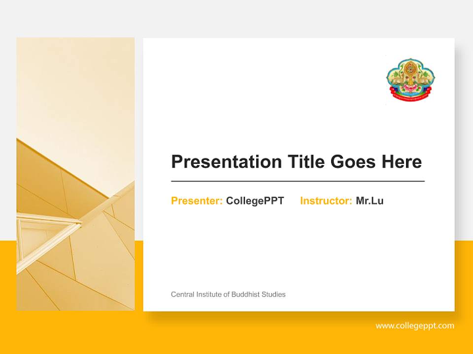 Central Institute of Buddhist Studies General Purpose PPT Template4:3 ratio PPT effect preview image6