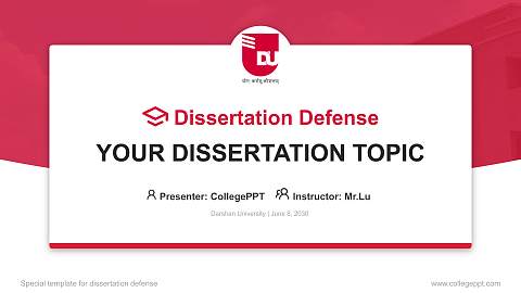 Darshan University Graduation Thesis Defense PPT Template