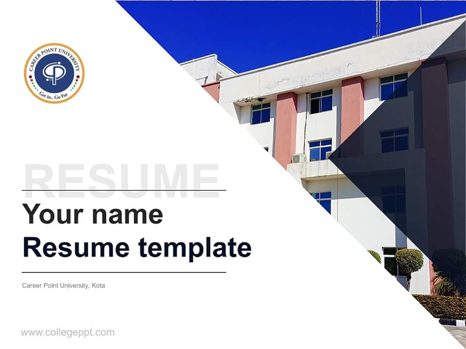 Career Point University, Kota Resume PPT Template4:3 ratio PPT effect preview image5