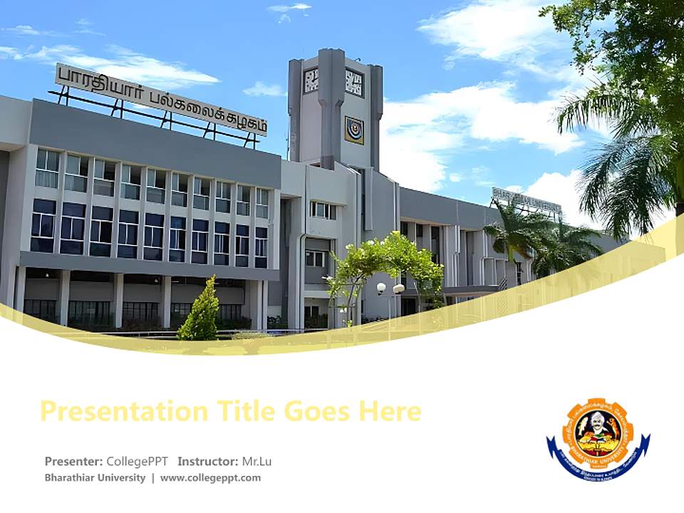 Bharathiar University Course/Courseware Creation PPT Template4:3 ratio PPT effect preview image5