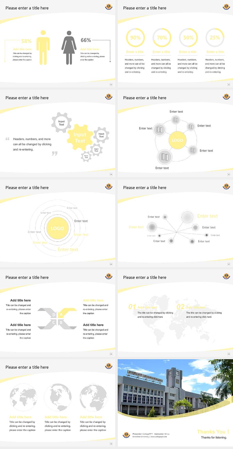 Bharathiar University Course/Courseware Creation PPT Template4:3 ratio PPT effect preview image4