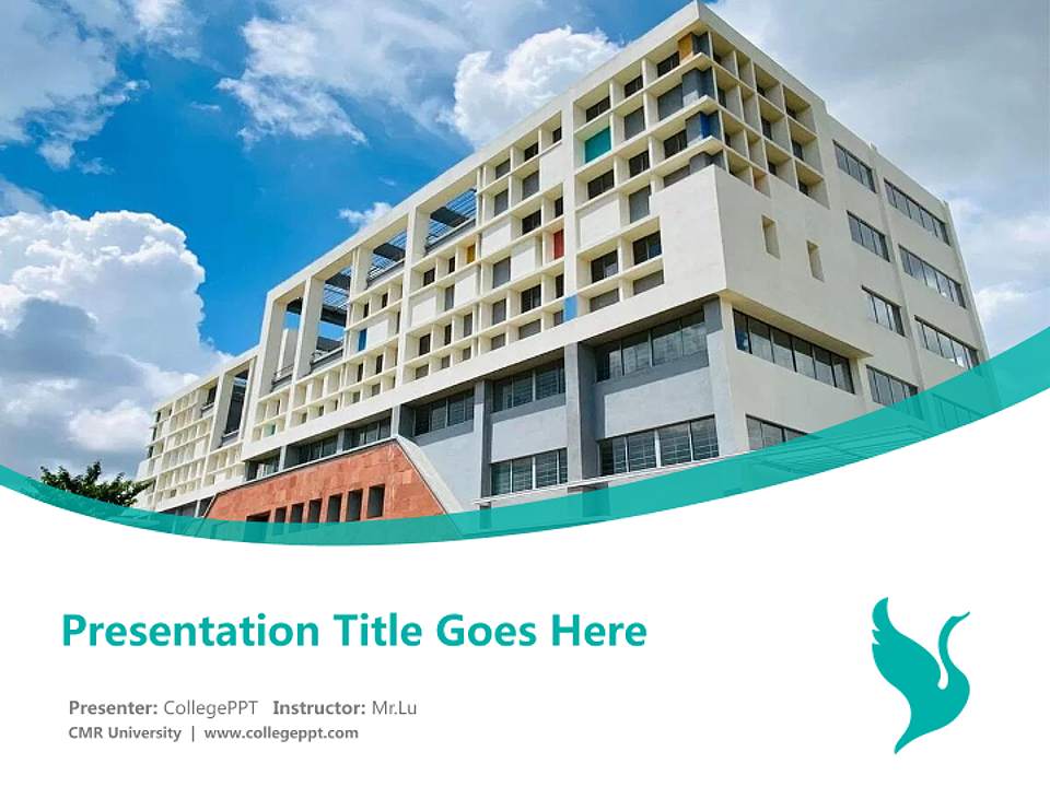 CMR University Course/Courseware Creation PPT Template4:3 ratio PPT effect preview image5
