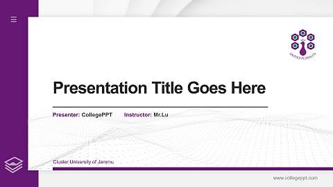 Cluster University of Jammu Thesis Proposal/Graduation Defense PPT Template