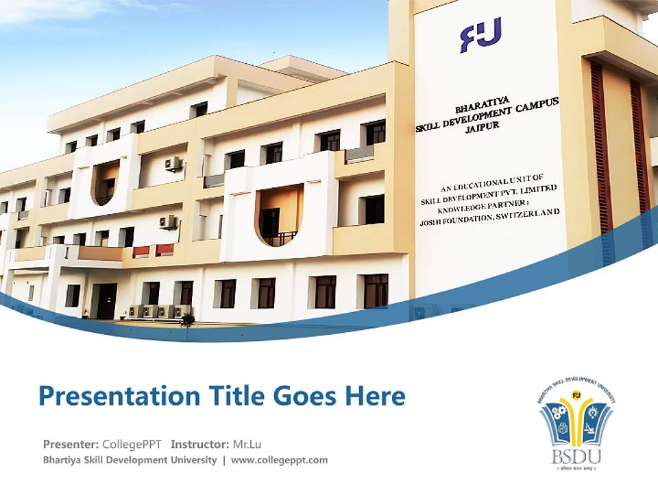 Bhartiya Skill Development University Course/Courseware Creation PPT Template4:3 ratio PPT effect preview image5