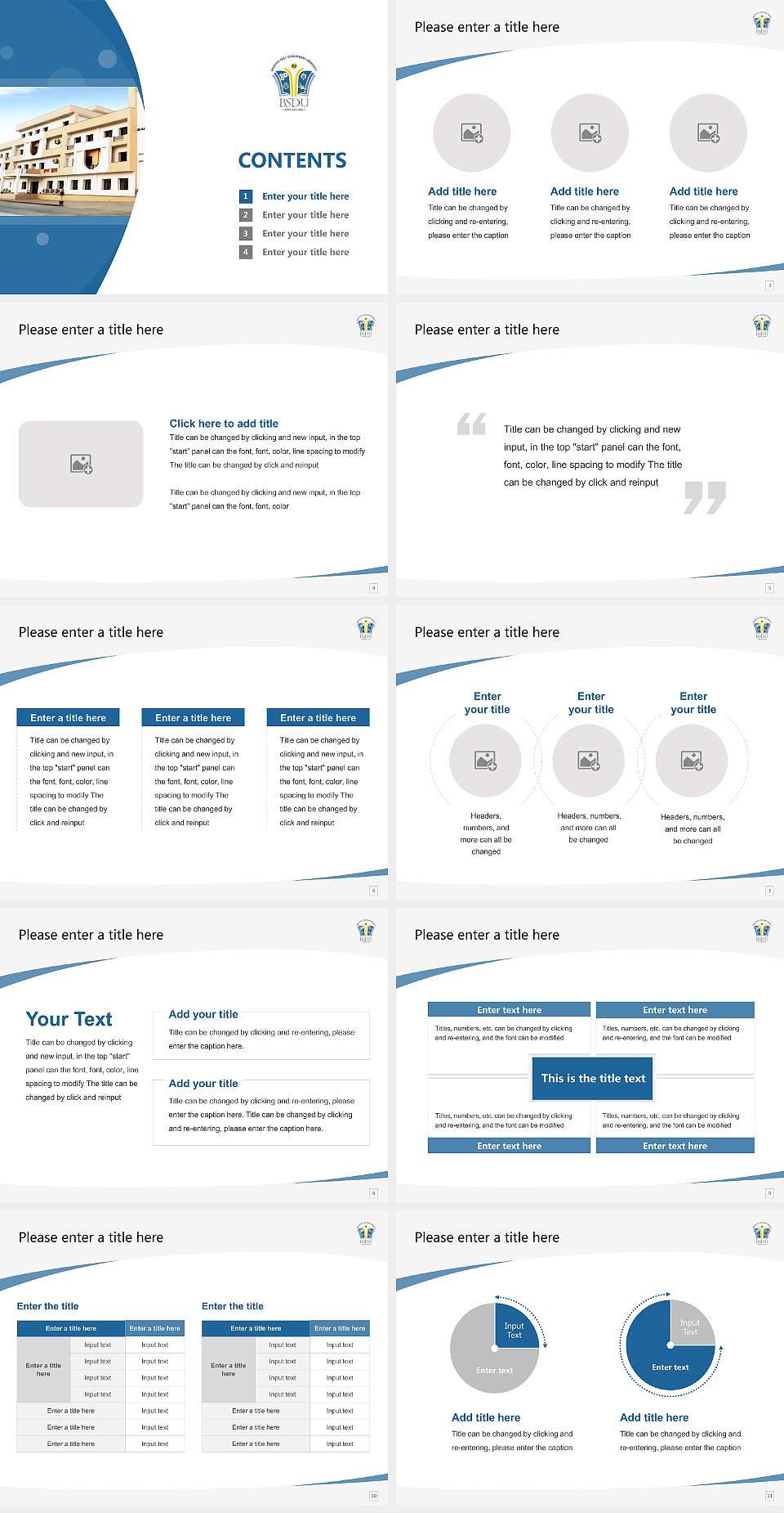 Bhartiya Skill Development University Course/Courseware Creation PPT Template4:3 ratio PPT effect preview image2
