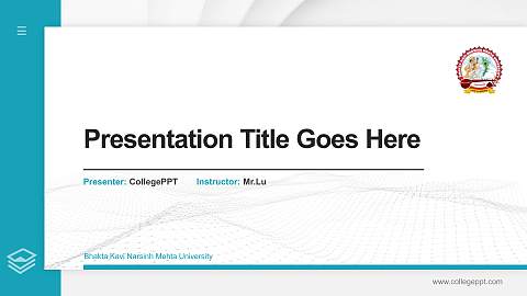Bhakta Kavi Narsinh Mehta University Thesis Proposal/Graduation Defense PPT Template