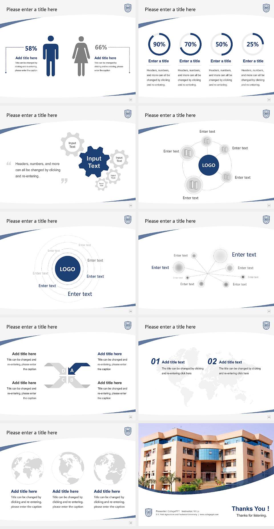 D.Y. Patil Agriculture and Technical University Course/Courseware Creation PPT Template4:3 ratio PPT effect preview image4