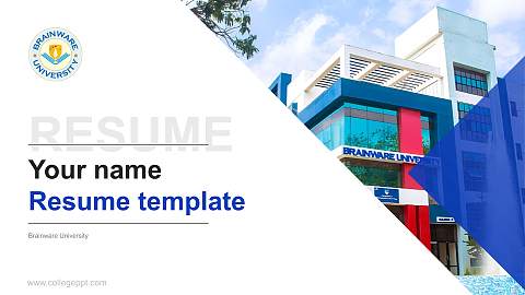 Brainware University Resume PPT Template