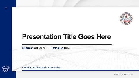 Central Tribal University of Andhra Pradesh Thesis Proposal/Graduation Defense PPT Template