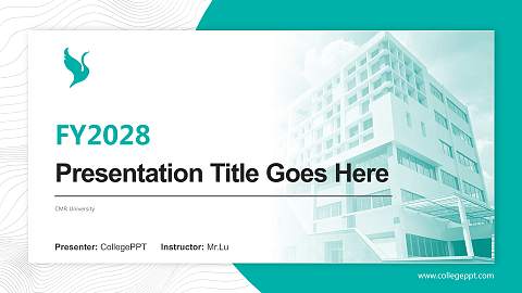 CMR University Academic Presentation/Research Findings Report PPT Template