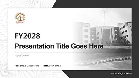 Bhagwant University Academic Presentation/Research Findings Report PPT Template