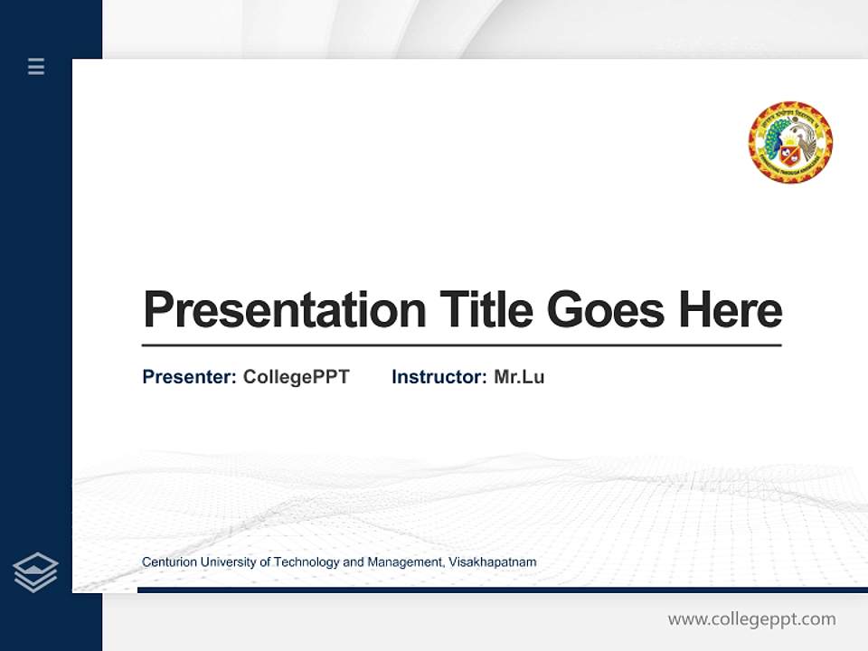 Centurion University of Technology and Management, Visakhapatnam Thesis Proposal/Graduation Defense PPT Template4:3 ratio PPT effect preview image5