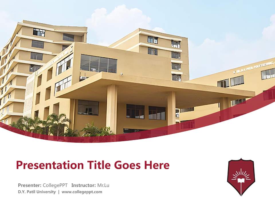 D.Y. Patil University Course/Courseware Creation PPT Template4:3 ratio PPT effect preview image5