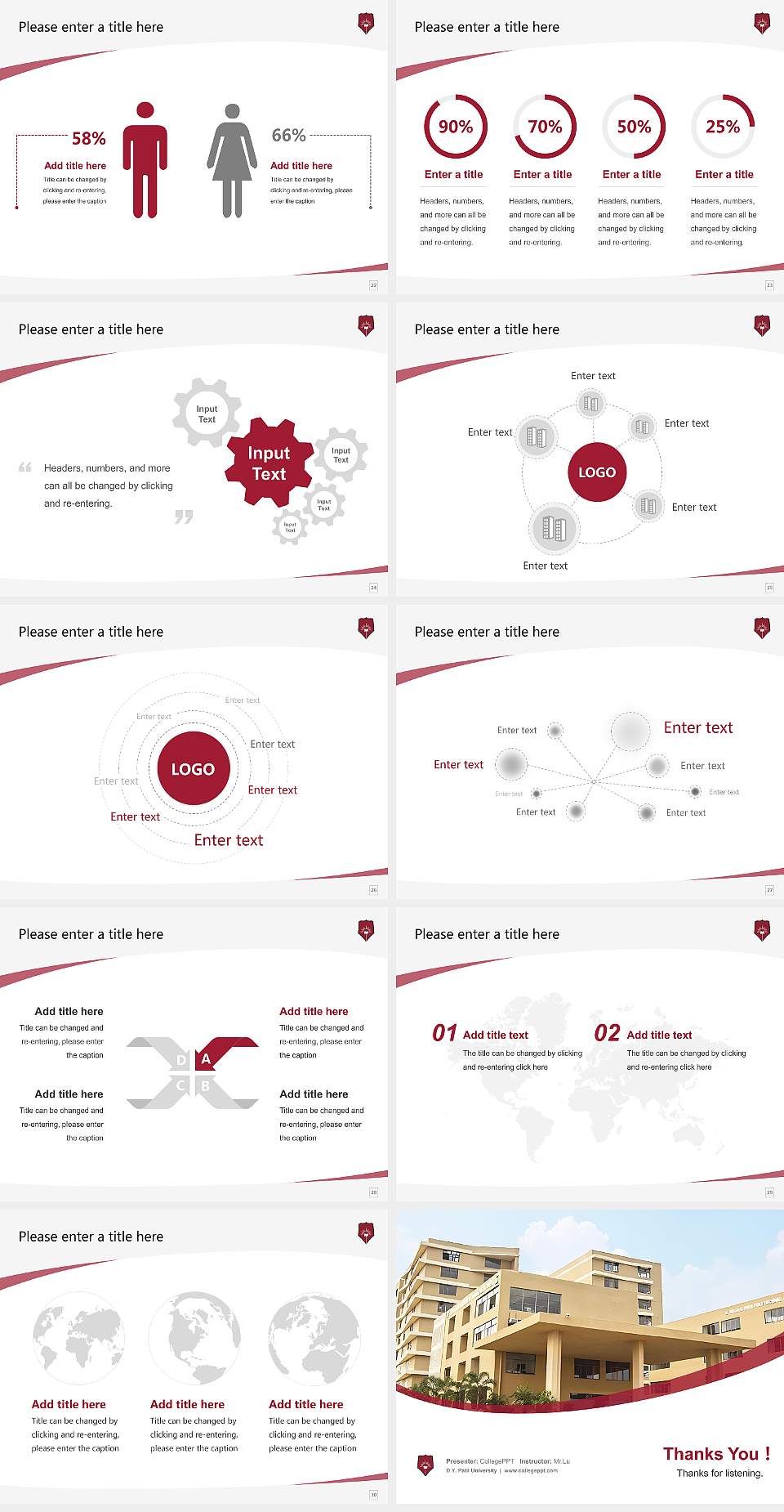 D.Y. Patil University Course/Courseware Creation PPT Template4:3 ratio PPT effect preview image4