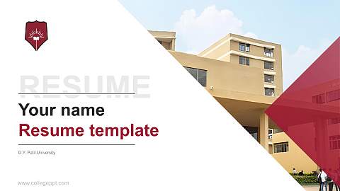 D.Y. Patil University Resume PPT Template