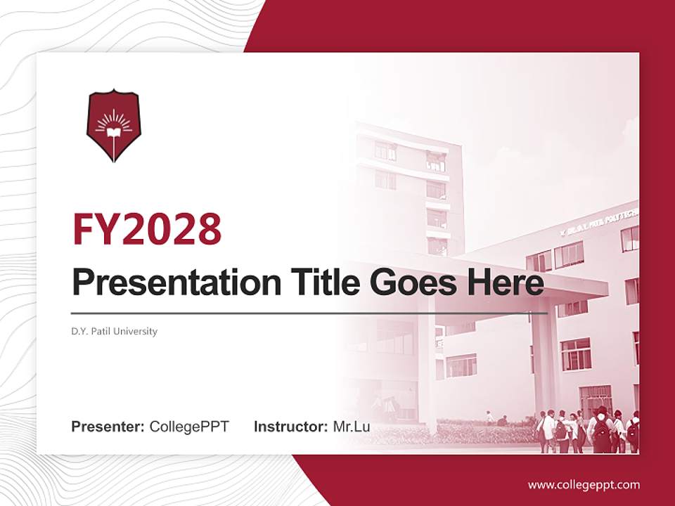 D.Y. Patil University Academic Presentation/Research Findings Report PPT Template4:3 ratio PPT effect preview image5