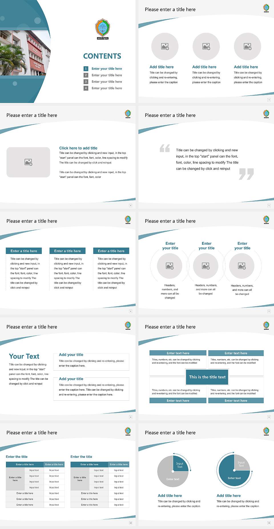 Cotton University Course/Courseware Creation PPT Template4:3 ratio PPT effect preview image2
