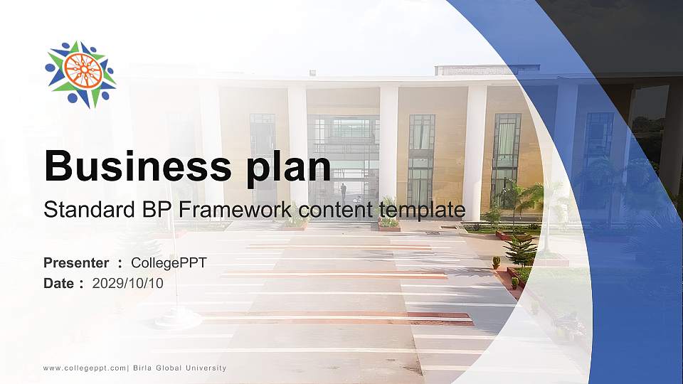 Birla Global University Competition/Entrepreneurship Contest PPT Template16:9 ratio PPT effect preview image